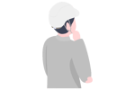 悩む人