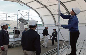 施工実習の様子